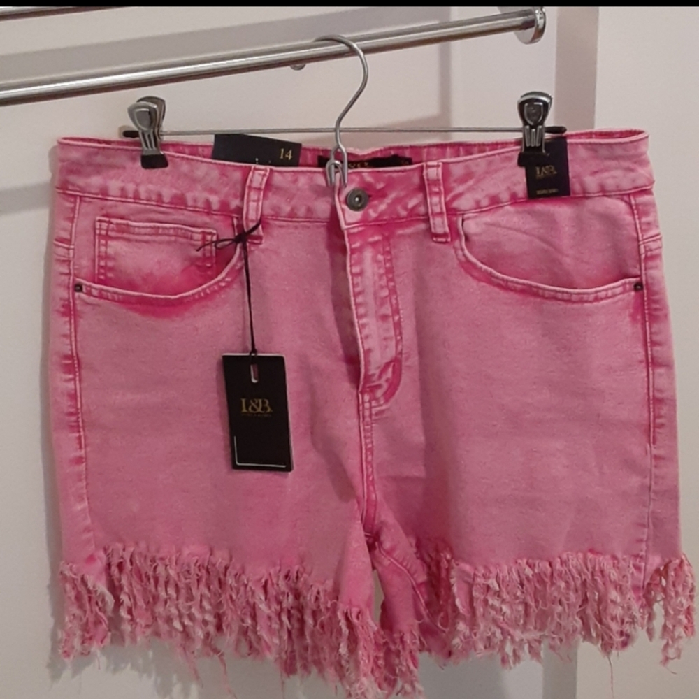 Nwt size 14 fringe pink shorts